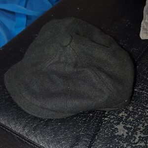 Black Newsboy Cap